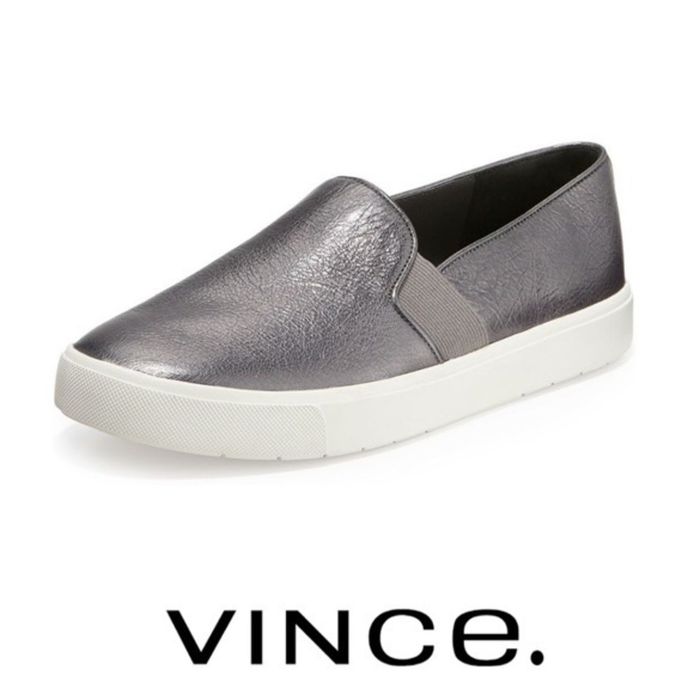 EUC | VINCE. Blair Metallic Slide on Sneakers w/Dustbag!
